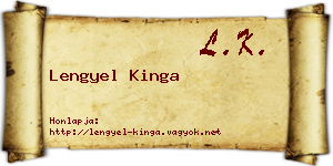 Lengyel Kinga névjegykártya